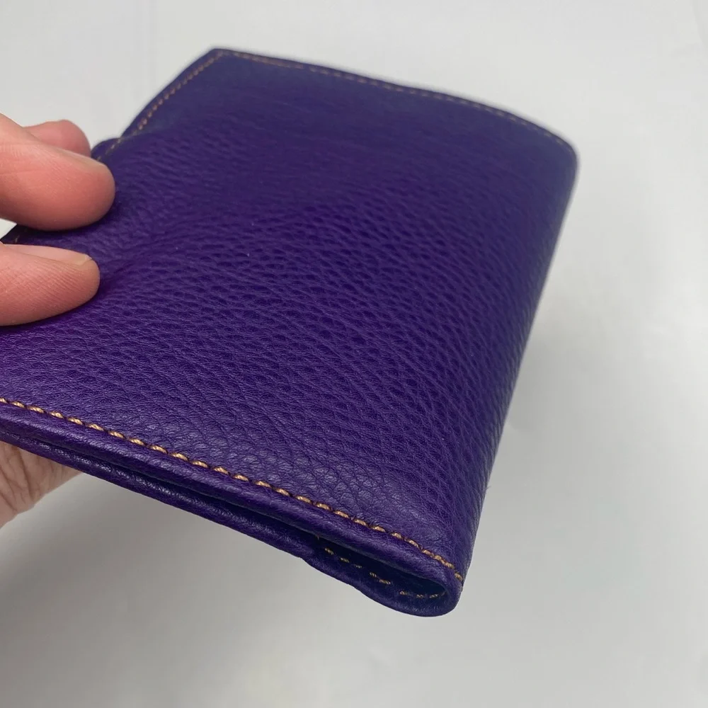 Gioia Chiara Firenze Purple Italian Leather Wallet Made in Florence